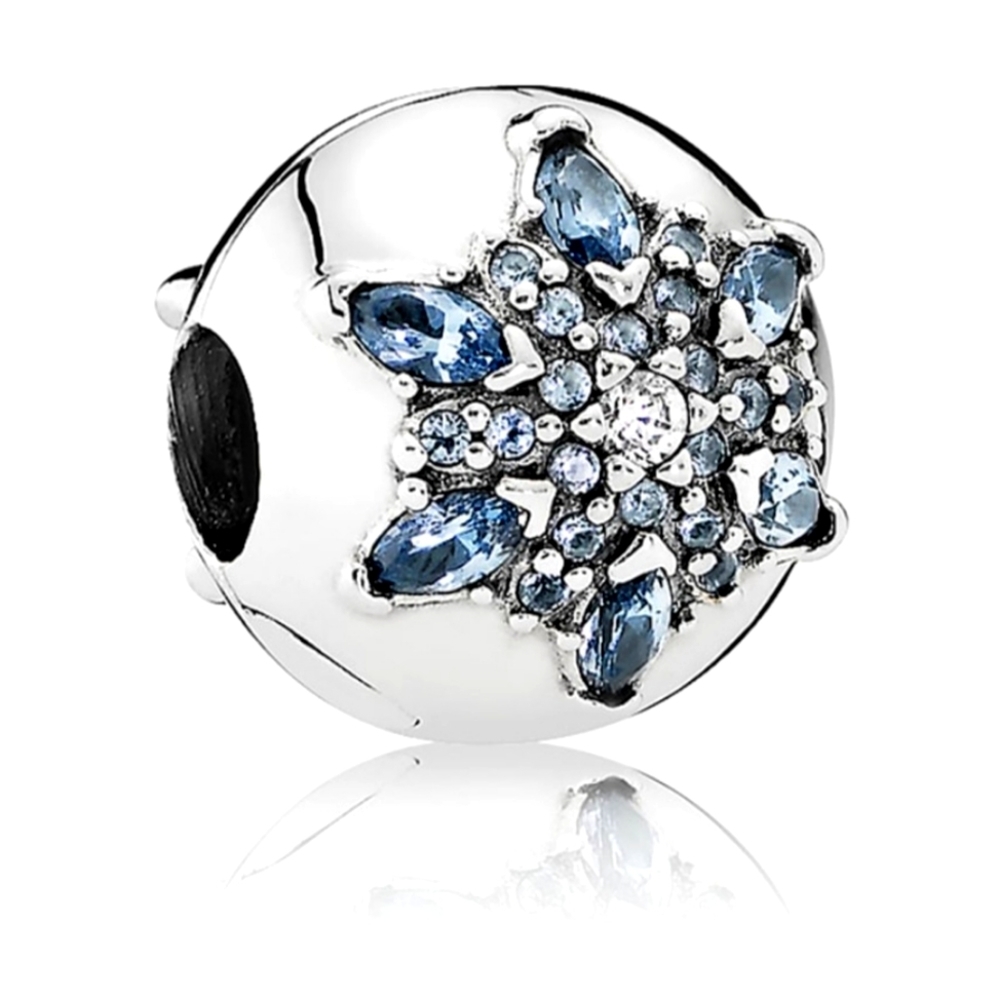 Pandora Crystalized Snowflake Clip Charm Retired